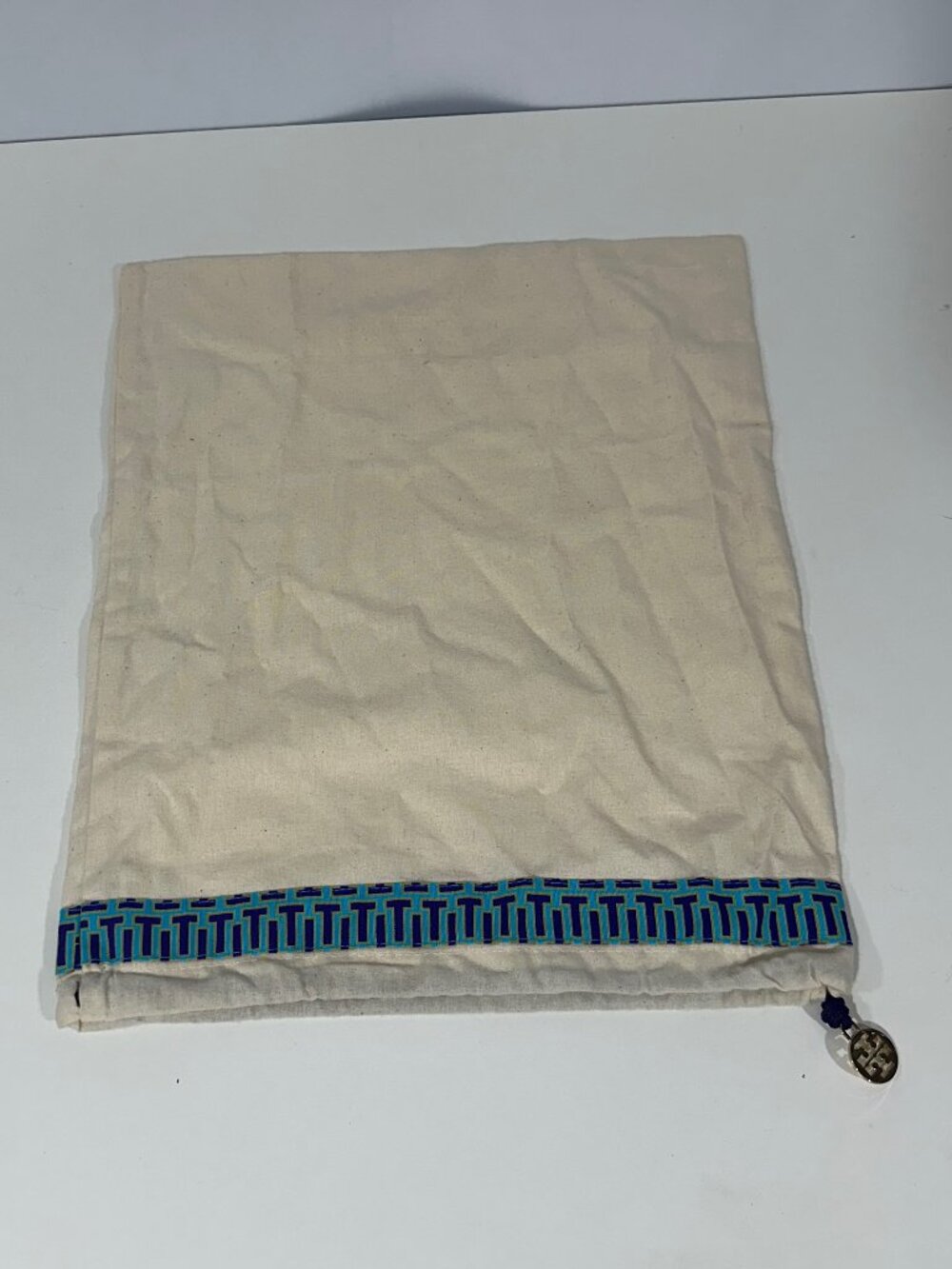 Tory Burch Canvas Dust Bag 15x12 Storage Drawstring Travel Purse Protector